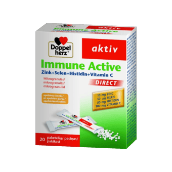 DOPPELHERZ AKTIV IMMUNE ACTIVE DIRECT, mikrogranulas, 20 paciņas