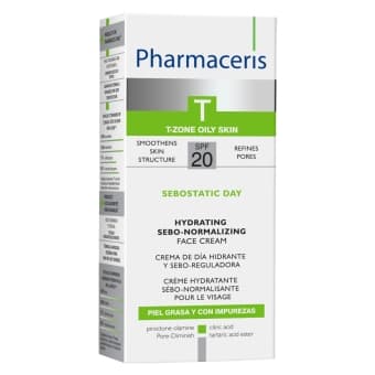PHARMACERIS T normalizējošs anti-akne krēms SEBOSTATIC DAY SPF20, 50 ml