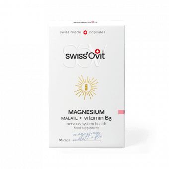SWISS OVIT MAGNESIUM MALATE 150mg + VIT. B6, 30 kapsulas