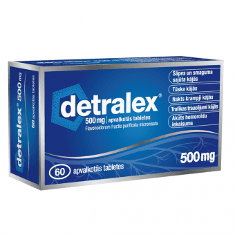 DETRALEX 500 mg apvalkotās tabletes, N60
