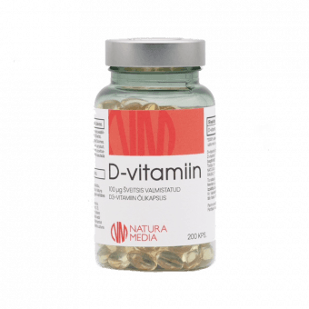 NATURA MEDIA ВИТАМИН D3 4000 МЕ, 200 капсулы