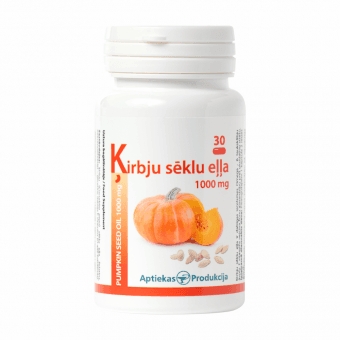 ĶIRBJU SĒKLU eļļa 1000 mg, kapsulas, 30 gab.
