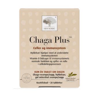 NEW NORDIC tabletes CHAGA PLUS, 30 gab.
