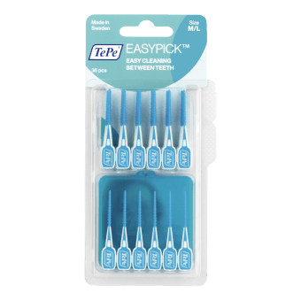 TEPE zobu bakstāmie EASYPICK + futlāris, M/L, 36 gab.