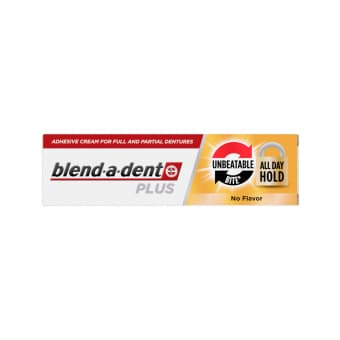 BLEND-A-DENT fiksējošs krēms zobu protēzēm, bez garšas PLUS, 40 g