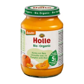 HOLLE ķirbju un rīsu biezenis zīdaiņiem no 5 mēn.BIO, 190 g