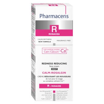 PHARMACERIS R apsārtumu mazinošs sejas nakts krēms CALM-ROSALGIN, 30 ml