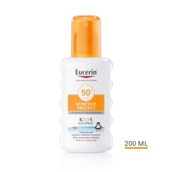 EUCERIN sauļošanās aerosols bērniem SENSITIVE PROTECT, SPF 50+, 200 ml
