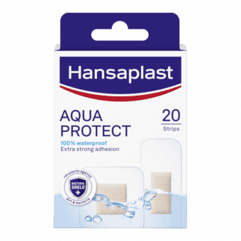 HANSAPLAST ūdensizturīgi, ļoti labi fiksējoši plāksteri AQUA PROTECT, 20 gab.