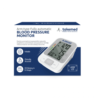TAKEMED automātiskais asinsspiediena mērītājs uz augšdelma, 1 gab.