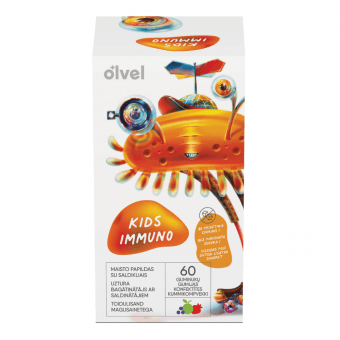OLVEL KIDS IMUNO GUMMIES bez cukura, 60 košļājamās pastilas