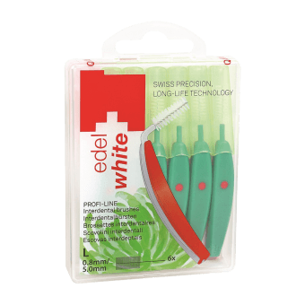 EDELWHITE starpzobu birstītes, 0,8 mm, 6 gab.