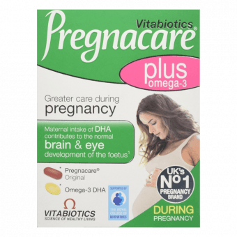 PREGNACARE PLUS OMEGA 3, 28 tabletes un 28 kapsulas