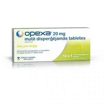 OPEXA 20mg mutē disperģējamās tabletes, N10