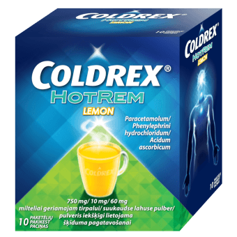 COLDREX HOTREM Lemon 750 mg/10 mg/60 mg pulveris,  N10