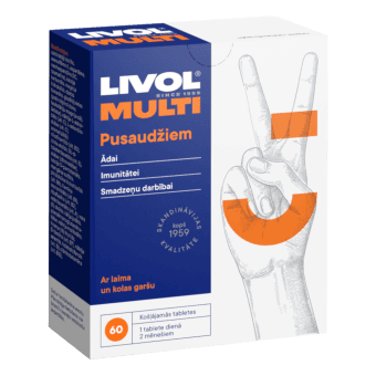 LIVOL MULTI PUSAUDŽIEM košļājamās tabletes, 60 gab.
