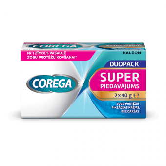 COREGA zobu protēžu fiksācijas krēms, bez garšas DUO PACK, 40 g