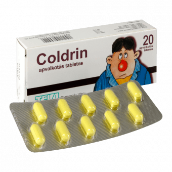 COLDRIN apvalkotās tabletes, N20