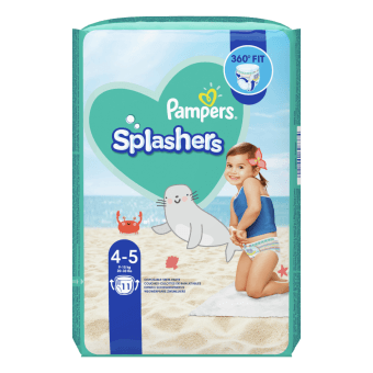 PAMPERS autiņbiksītes PANTS SPLASHERS, 4.-5. izmērs, 11 gab.
