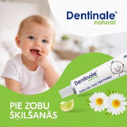 Gels zobu šķilšanās laikā.