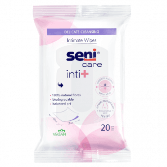 SENI CARE mitrās salvetes intīmai higiēnai INTI+, 20 gab.