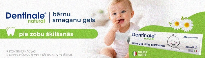 Gels zobu šķilšanās laikā.