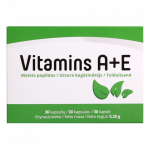 VITAMĪNS A + E, kapsulas, 30 gab.