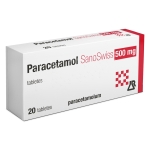 PARACETAMOL SanoSwiss 500 mg tabletes, N20