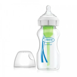 DR.BROWN'S pudelīte ar platu kakliņu OPTIONS+, 270 ml+Maza birstītes tīrīšanai.
