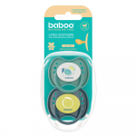 BABOO ortodontiskie lateksa knupīši ar futrāli, 6+ mēnešiem LAGOON FIESTA, 2 gab.