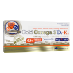OLIMP LABS GOLD OMEGA 3 D3 + K2, kapsulas, 30 gab.