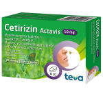 CETIRIZIN ACTAVIS 10 mg apvalkotās tabletes, N10