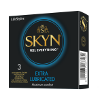 LIFESTYLES prezervatīvi SKYN, EXTRA LUBRICATED, 3 gab.