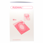 RUDAVAL sterils acu plāksteris pieaugušajiem, 50 gab.