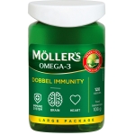 MOLLERS zivju eļļa DOBBEL IMMUNITY, 120 kapsulas