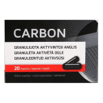CARBON GRANULĒTA AKTIVĒTĀ OGLE kapsulas, 20 gab.