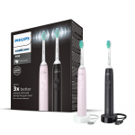 PHILIPS SONICARE elektriskās zobu birstes komplekts, HX3675/15, 2 gab.