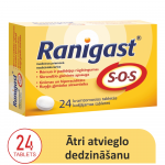 RANIGAST S-O-S, 24 košļājamās tabletes