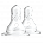 DR.BROWNS II līmeņa knupīši pudelei ar šauru kakliņu, 3-6 mēn., 2 gab.