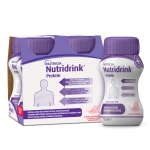 NUTRICIA NUTRIDRINK PROTEIN ar zemeņu garšu, 4 gab., 125 ml