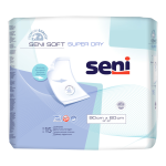 SENI SOFT SUPER DRY absorbējošie palagi, 90x60cm, 15 gab.