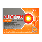 NUROFEN bērniem 100 mg apelsīnu mīkstās košļājamās kapsulas, N12