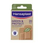 HANSAPLAST  ilgtspējīgi brūču plāksteri GREEN & PROTECT, 20 gab.
