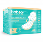 BABOO Pēcdzemdību biksīšu ieliktņi, M izmērs, 340 mm, 10 gab.