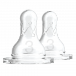 DR.BROWNS III līmeņa knupīši pudelei ar šauru kakliņu, 6-9 mēn., 2 gab.