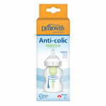 DR.BROWN'S pudelīte ar platu kakliņu OPTIONS+, 150 ml+Maza birstītes tīrīšanai.