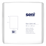 SENI SOFT HE absorbējošie palagi, 90x60 cm, 50 gab.