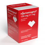 HJERTEMAGNYL 150 mg/21 mg apvalkotās tabletes, N100