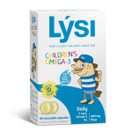 LYSI CHILDREN'S OMEGA-3 košļājamās kapsulas ar augļu garšu, 60 gab.