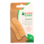 EURO CARE plāksteri SENSITIVE, 19x72 mm, 20 gab.
